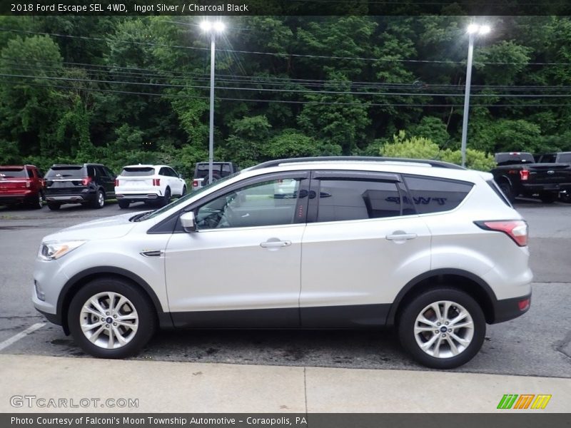 Ingot Silver / Charcoal Black 2018 Ford Escape SEL 4WD