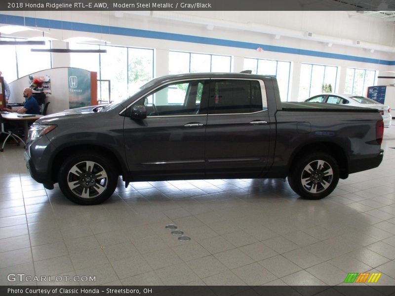 Modern Steel Metallic / Gray/Black 2018 Honda Ridgeline RTL-E AWD