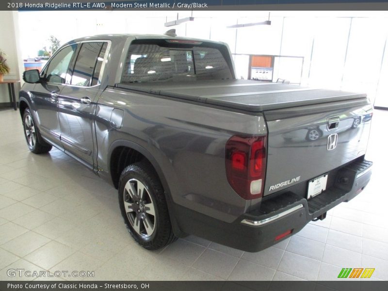 Modern Steel Metallic / Gray/Black 2018 Honda Ridgeline RTL-E AWD