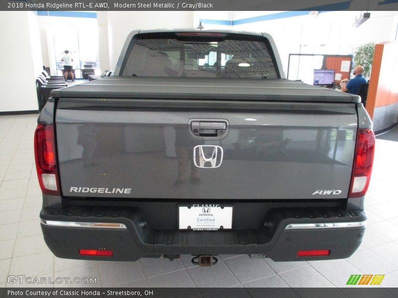 Modern Steel Metallic / Gray/Black 2018 Honda Ridgeline RTL-E AWD