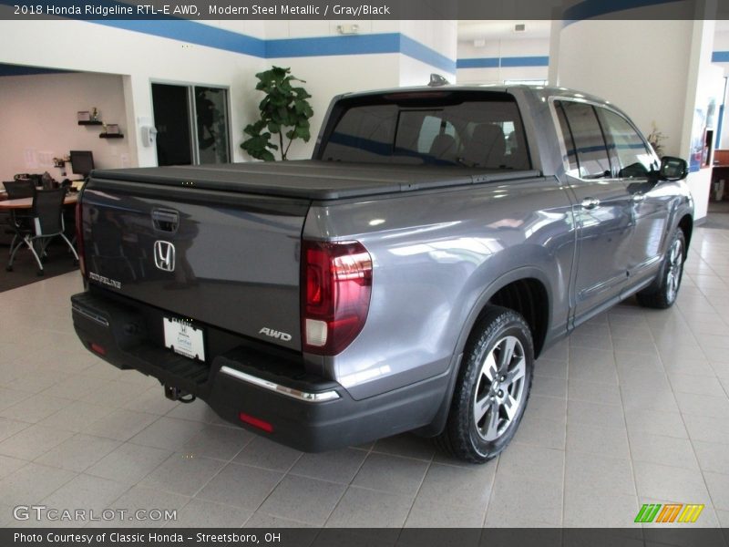 Modern Steel Metallic / Gray/Black 2018 Honda Ridgeline RTL-E AWD