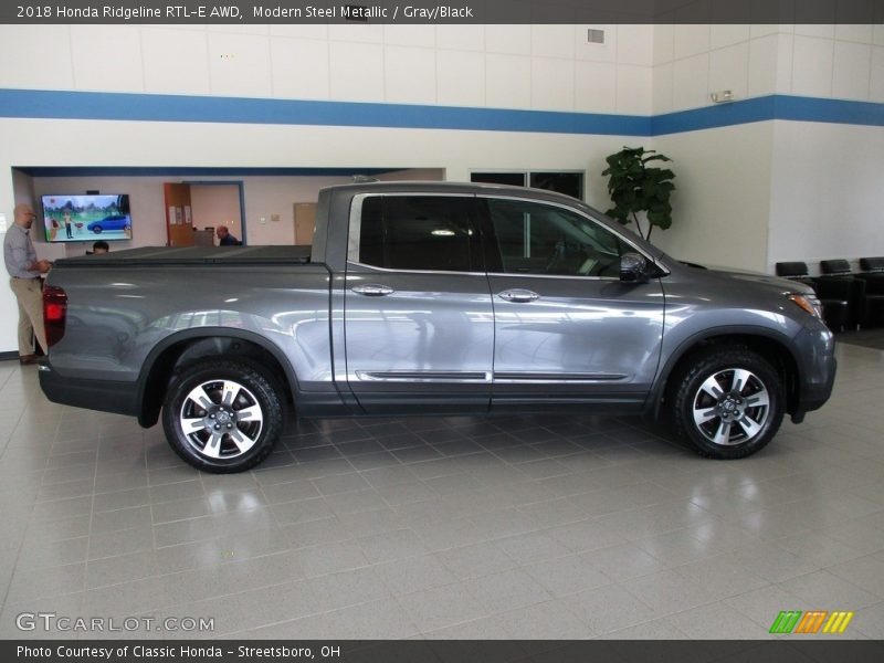 Modern Steel Metallic / Gray/Black 2018 Honda Ridgeline RTL-E AWD