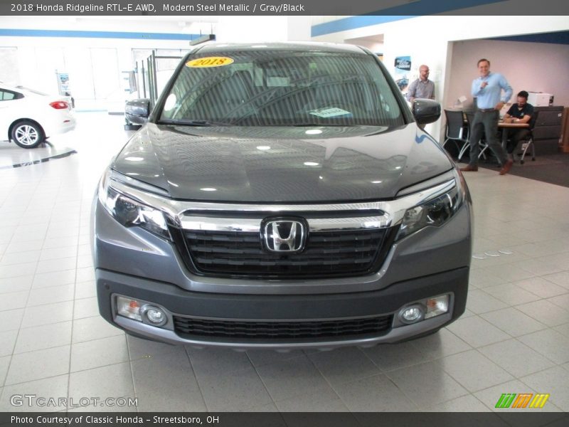 Modern Steel Metallic / Gray/Black 2018 Honda Ridgeline RTL-E AWD