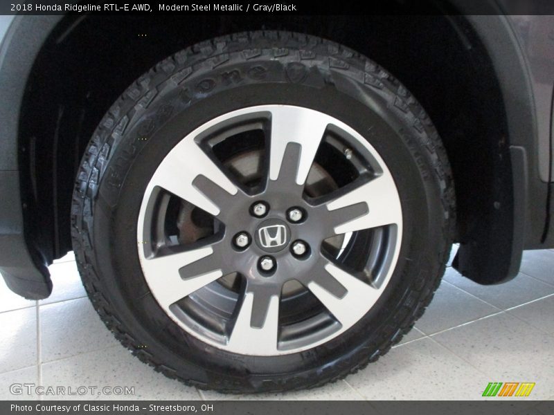 Modern Steel Metallic / Gray/Black 2018 Honda Ridgeline RTL-E AWD