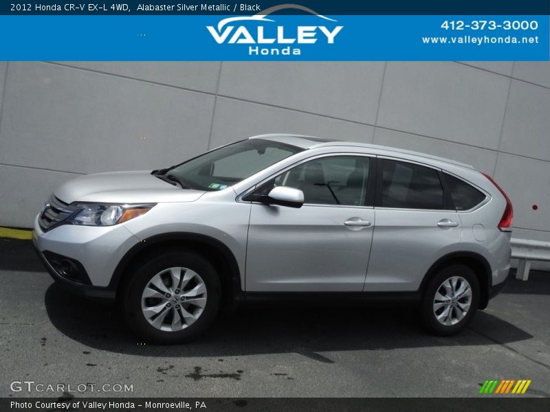 Alabaster Silver Metallic / Black 2012 Honda CR-V EX-L 4WD