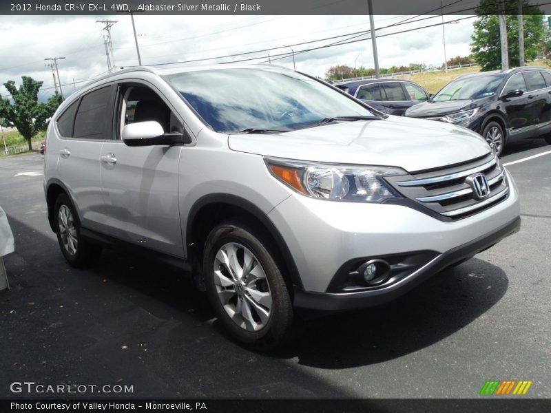 Alabaster Silver Metallic / Black 2012 Honda CR-V EX-L 4WD