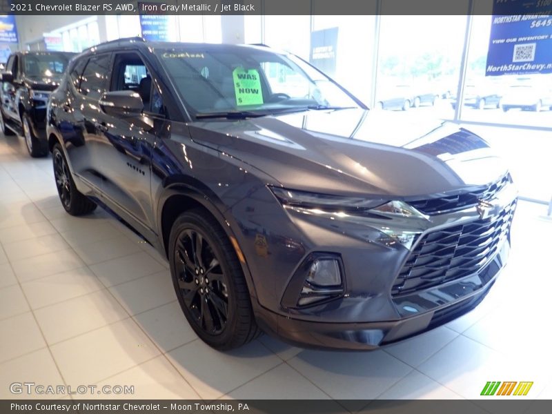 Iron Gray Metallic / Jet Black 2021 Chevrolet Blazer RS AWD