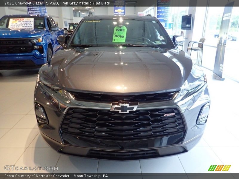 Iron Gray Metallic / Jet Black 2021 Chevrolet Blazer RS AWD
