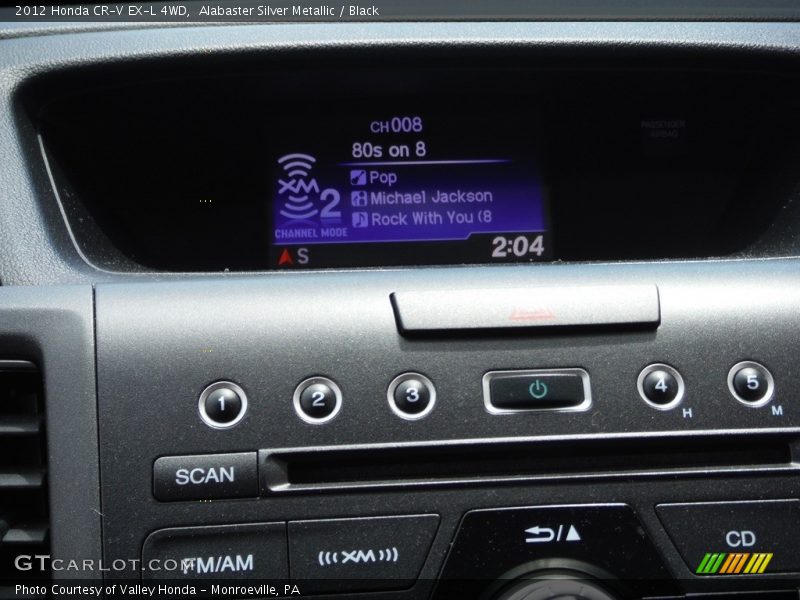 Alabaster Silver Metallic / Black 2012 Honda CR-V EX-L 4WD