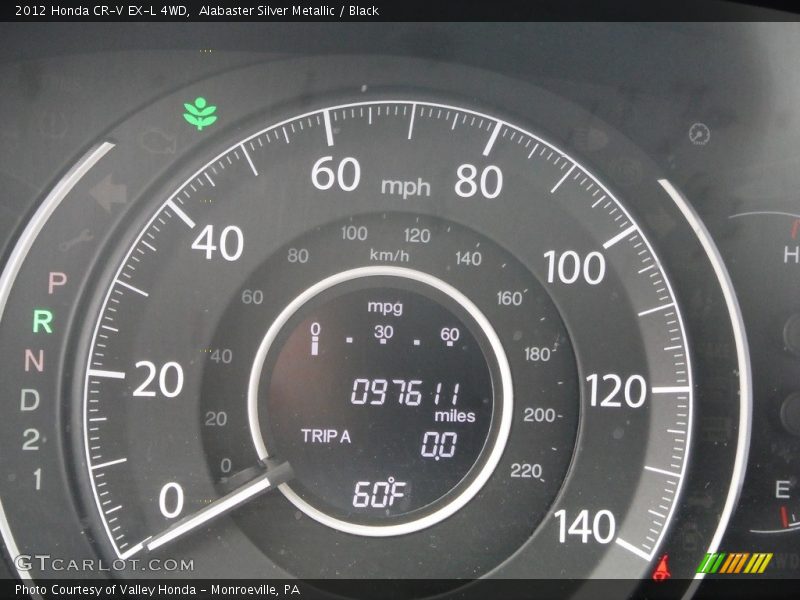 Alabaster Silver Metallic / Black 2012 Honda CR-V EX-L 4WD