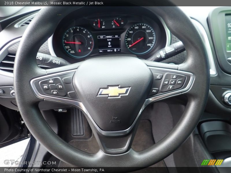 Mosaic Black Metallic / Jet Black 2018 Chevrolet Malibu LS
