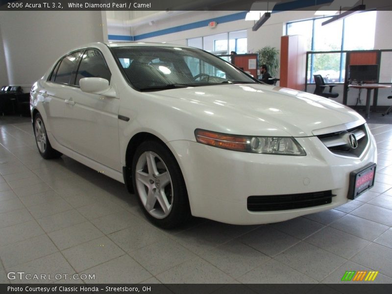 White Diamond Pearl / Camel 2006 Acura TL 3.2