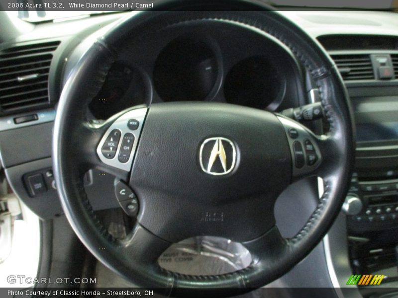 White Diamond Pearl / Camel 2006 Acura TL 3.2