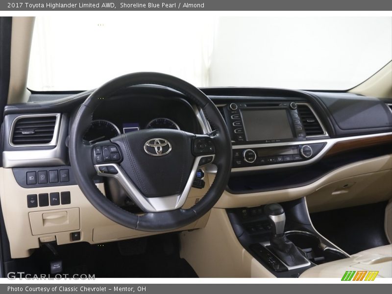 Shoreline Blue Pearl / Almond 2017 Toyota Highlander Limited AWD