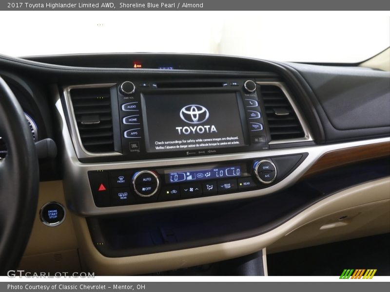 Shoreline Blue Pearl / Almond 2017 Toyota Highlander Limited AWD