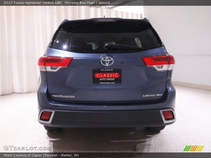 Shoreline Blue Pearl / Almond 2017 Toyota Highlander Limited AWD