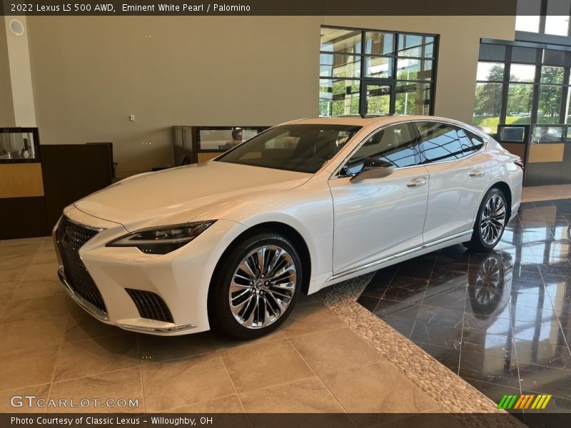 Eminent White Pearl / Palomino 2022 Lexus LS 500 AWD