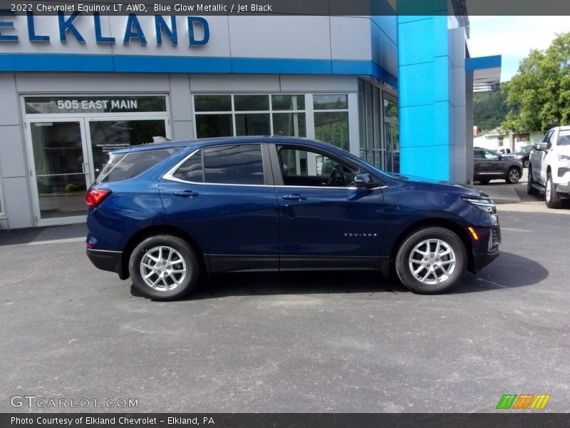 Blue Glow Metallic / Jet Black 2022 Chevrolet Equinox LT AWD