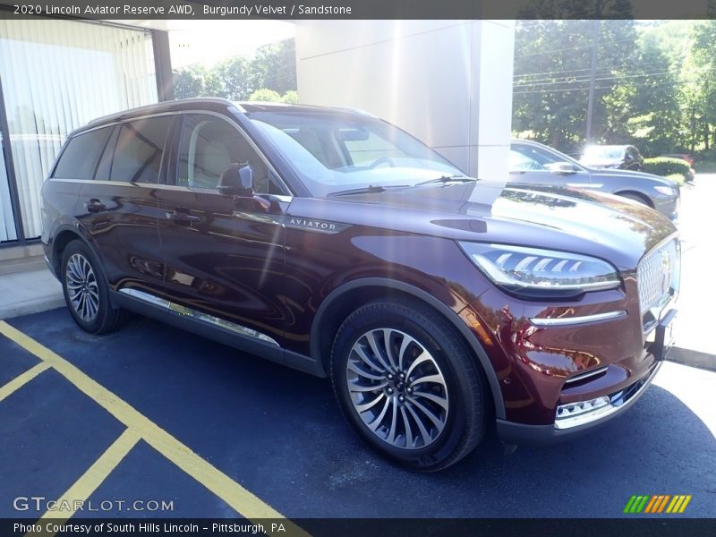 Burgundy Velvet / Sandstone 2020 Lincoln Aviator Reserve AWD