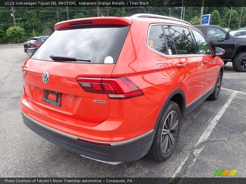 Habanero Orange Metallic / Titan Black 2019 Volkswagen Tiguan SEL 4MOTION