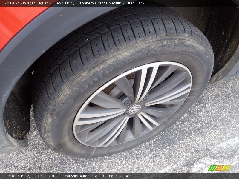 Habanero Orange Metallic / Titan Black 2019 Volkswagen Tiguan SEL 4MOTION