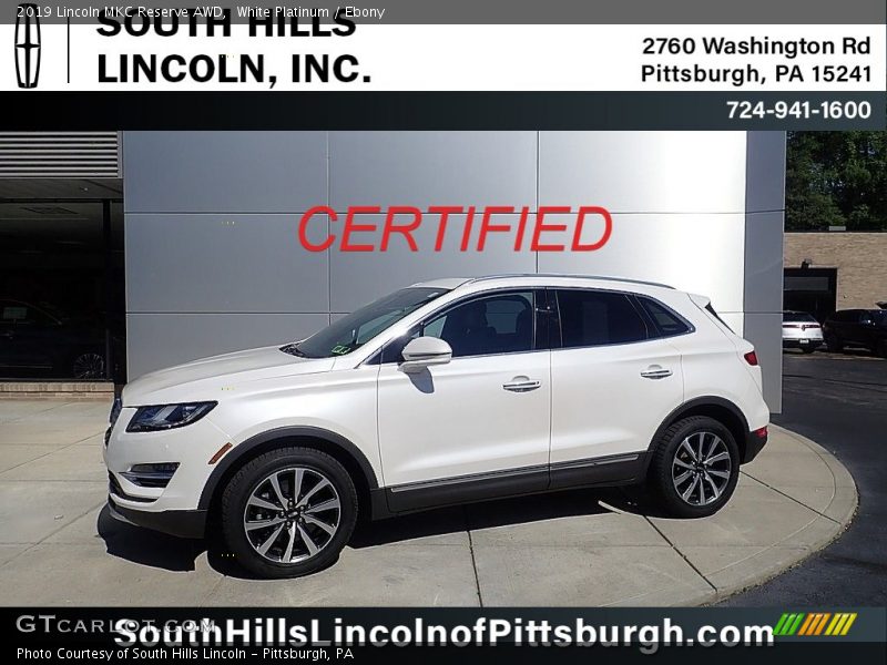 White Platinum / Ebony 2019 Lincoln MKC Reserve AWD