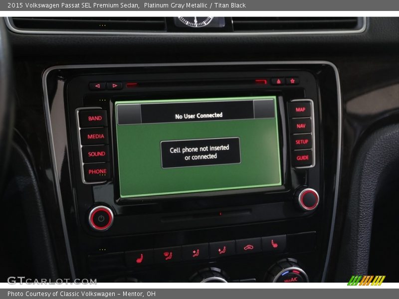 Platinum Gray Metallic / Titan Black 2015 Volkswagen Passat SEL Premium Sedan