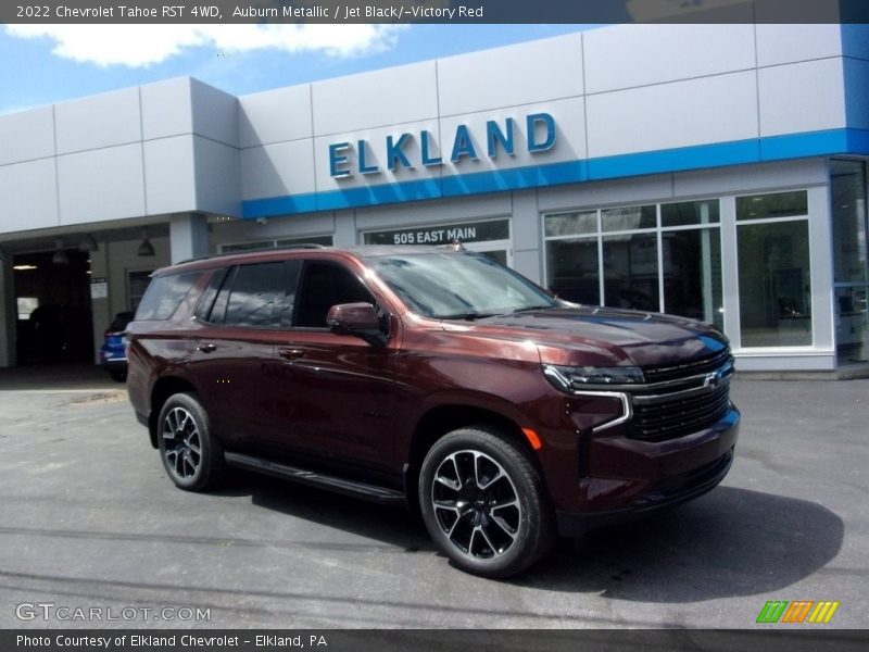 Auburn Metallic / Jet Black/­Victory Red 2022 Chevrolet Tahoe RST 4WD