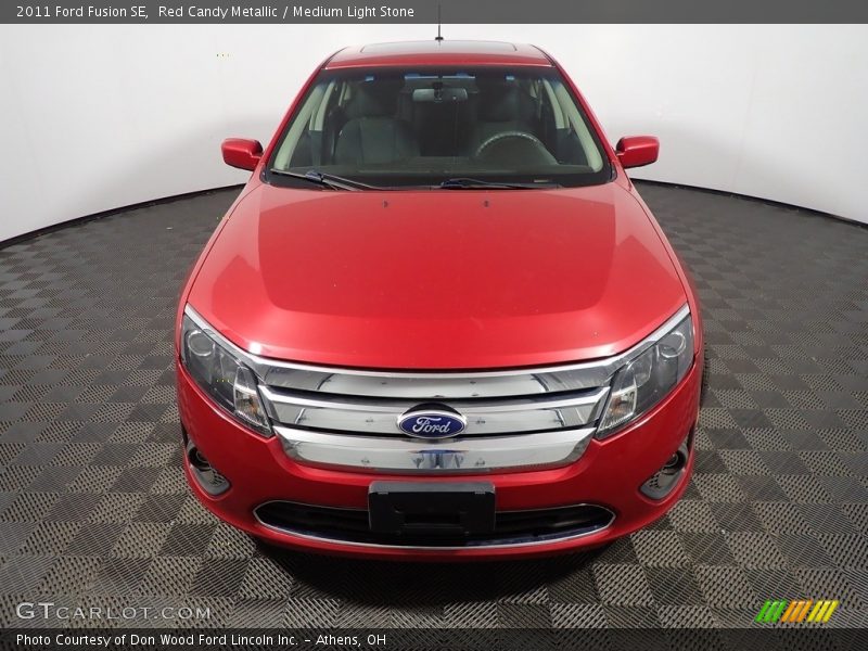 Red Candy Metallic / Medium Light Stone 2011 Ford Fusion SE