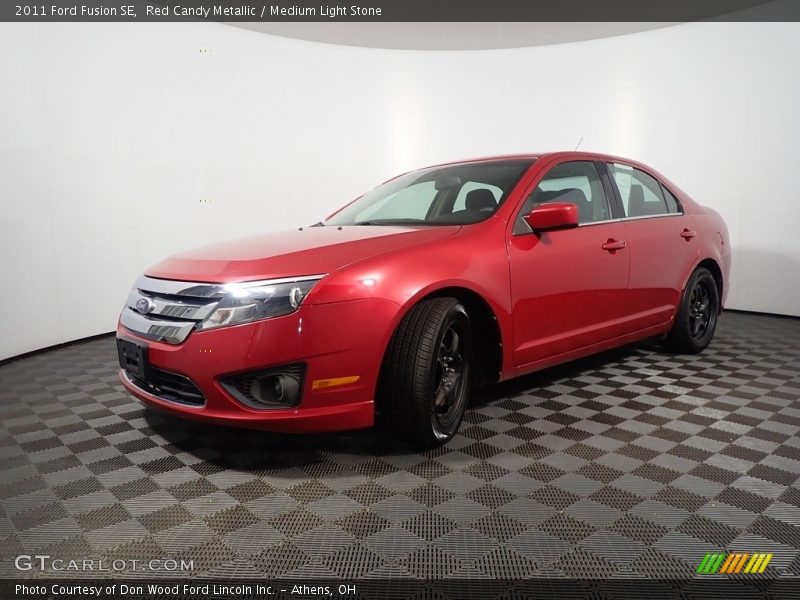 Red Candy Metallic / Medium Light Stone 2011 Ford Fusion SE