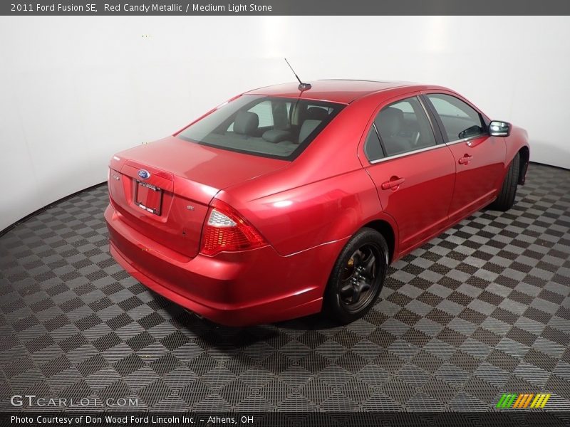 Red Candy Metallic / Medium Light Stone 2011 Ford Fusion SE