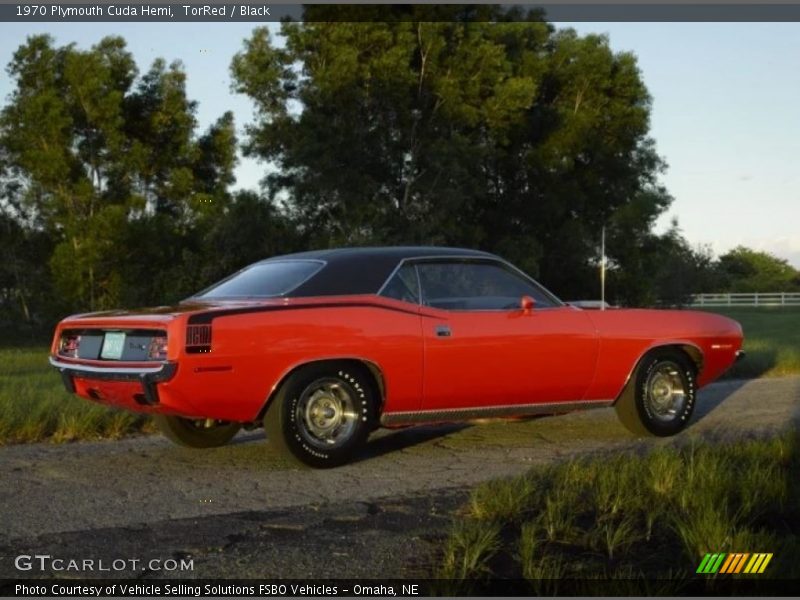 TorRed / Black 1970 Plymouth Cuda Hemi