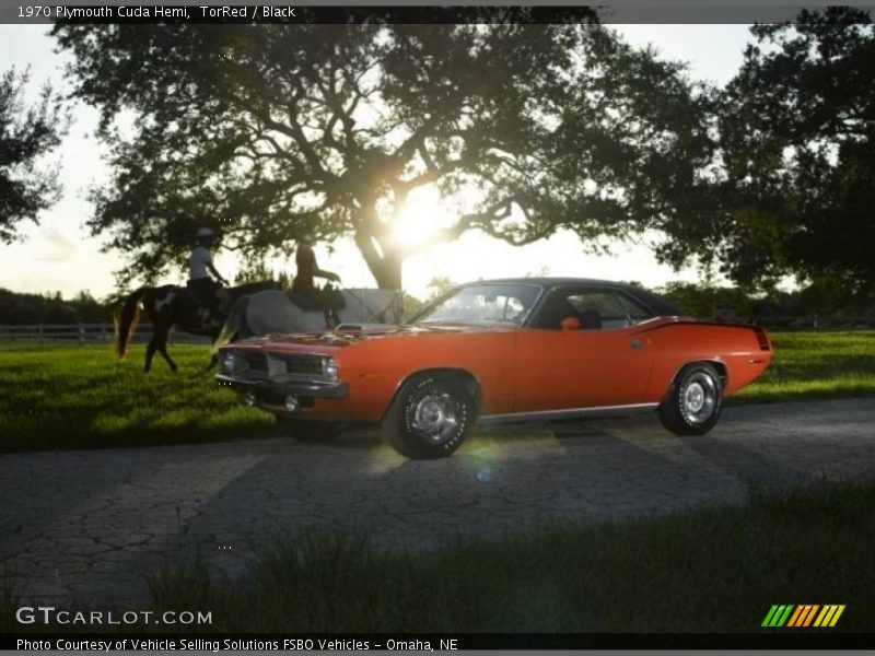 TorRed / Black 1970 Plymouth Cuda Hemi