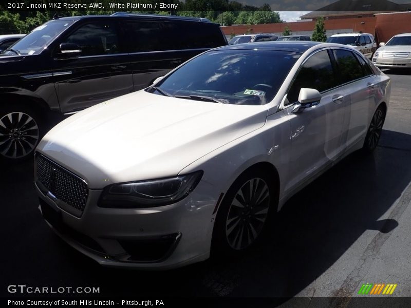 White Platinum / Ebony 2017 Lincoln MKZ Reserve AWD