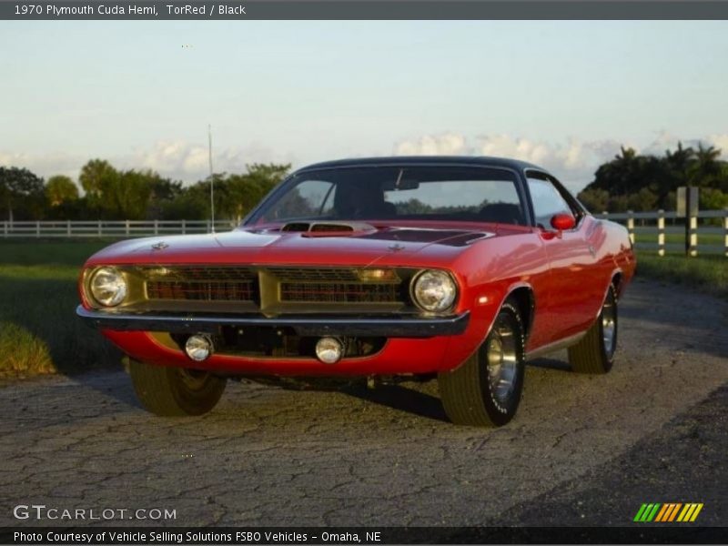 TorRed / Black 1970 Plymouth Cuda Hemi