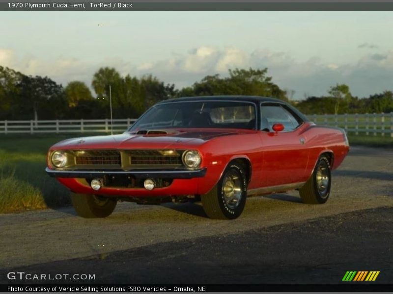 TorRed / Black 1970 Plymouth Cuda Hemi