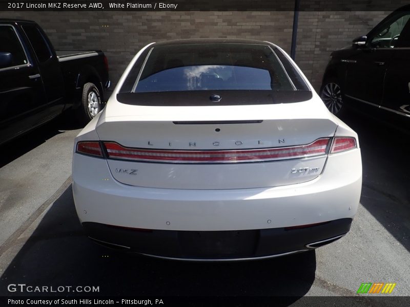 White Platinum / Ebony 2017 Lincoln MKZ Reserve AWD
