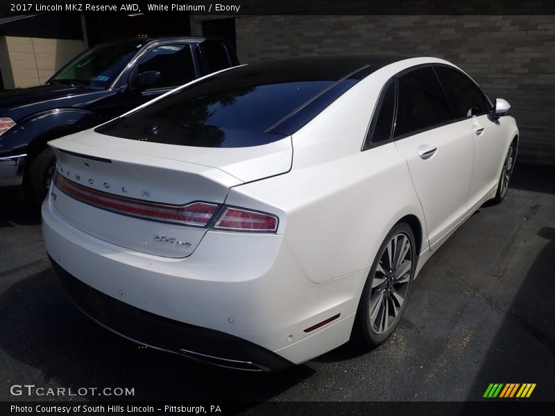 White Platinum / Ebony 2017 Lincoln MKZ Reserve AWD