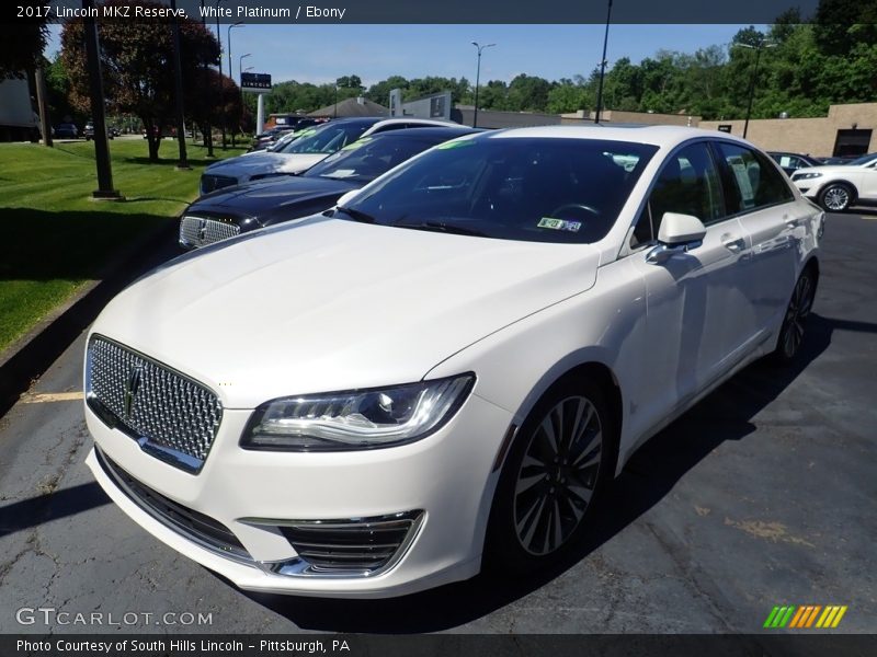 White Platinum / Ebony 2017 Lincoln MKZ Reserve