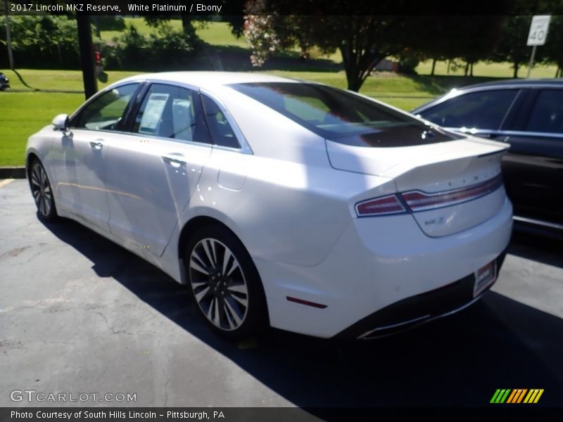 White Platinum / Ebony 2017 Lincoln MKZ Reserve