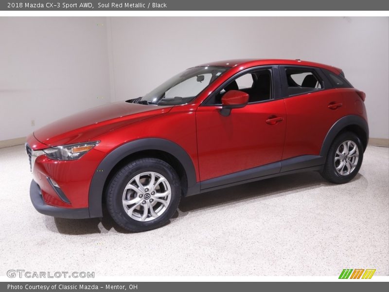 Soul Red Metallic / Black 2018 Mazda CX-3 Sport AWD