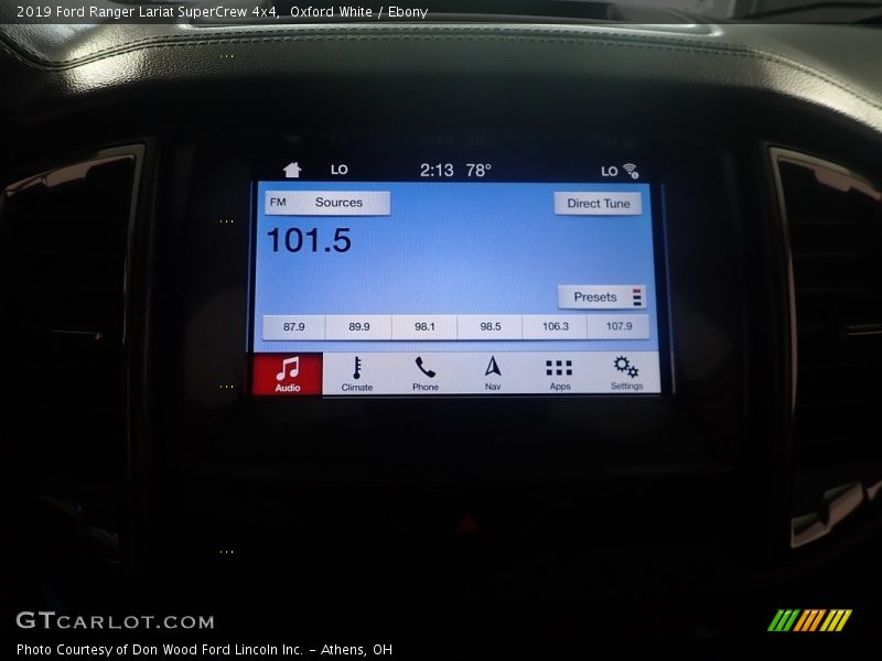 Oxford White / Ebony 2019 Ford Ranger Lariat SuperCrew 4x4