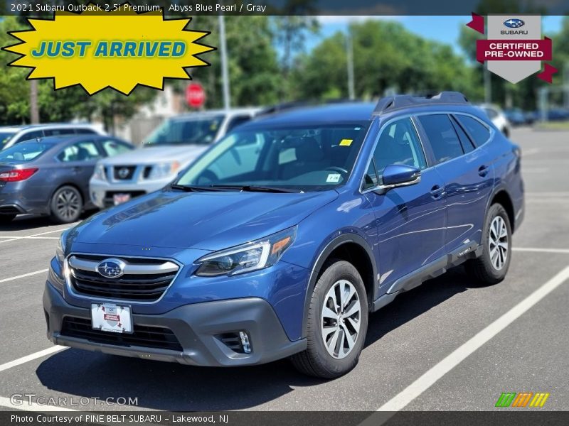 Abyss Blue Pearl / Gray 2021 Subaru Outback 2.5i Premium