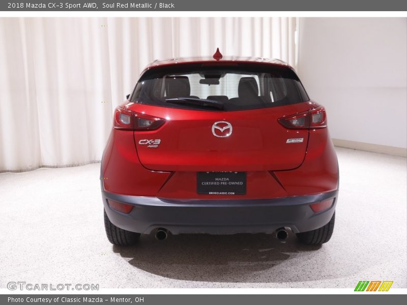 Soul Red Metallic / Black 2018 Mazda CX-3 Sport AWD