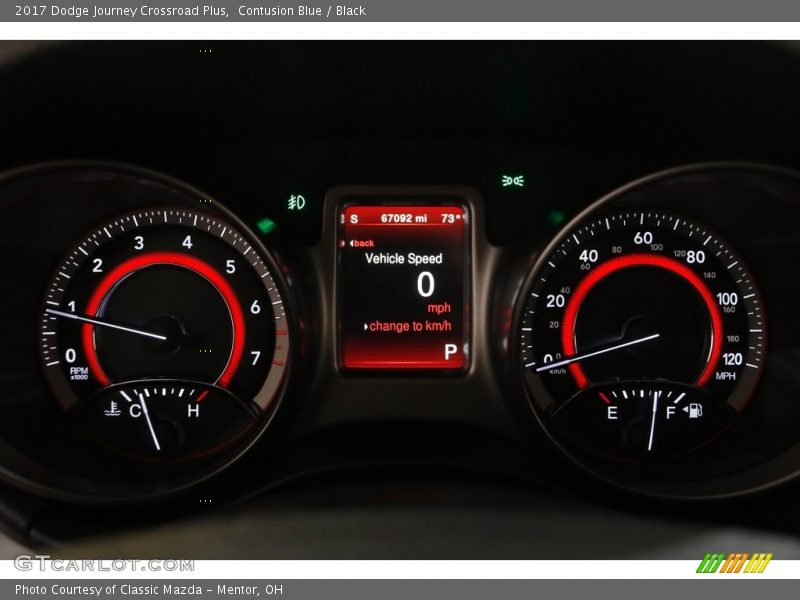 Contusion Blue / Black 2017 Dodge Journey Crossroad Plus
