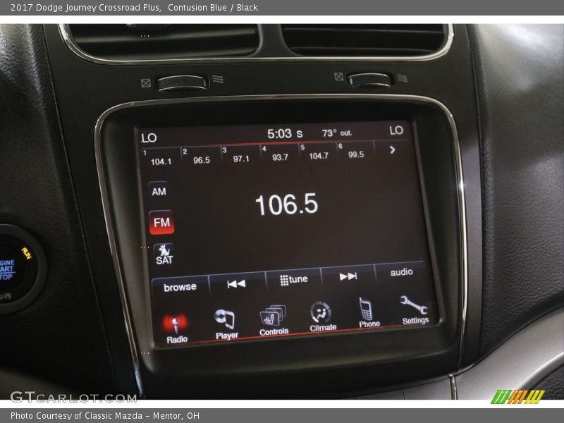 Contusion Blue / Black 2017 Dodge Journey Crossroad Plus