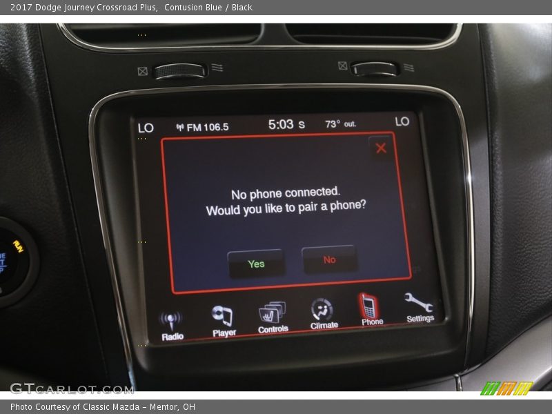 Contusion Blue / Black 2017 Dodge Journey Crossroad Plus