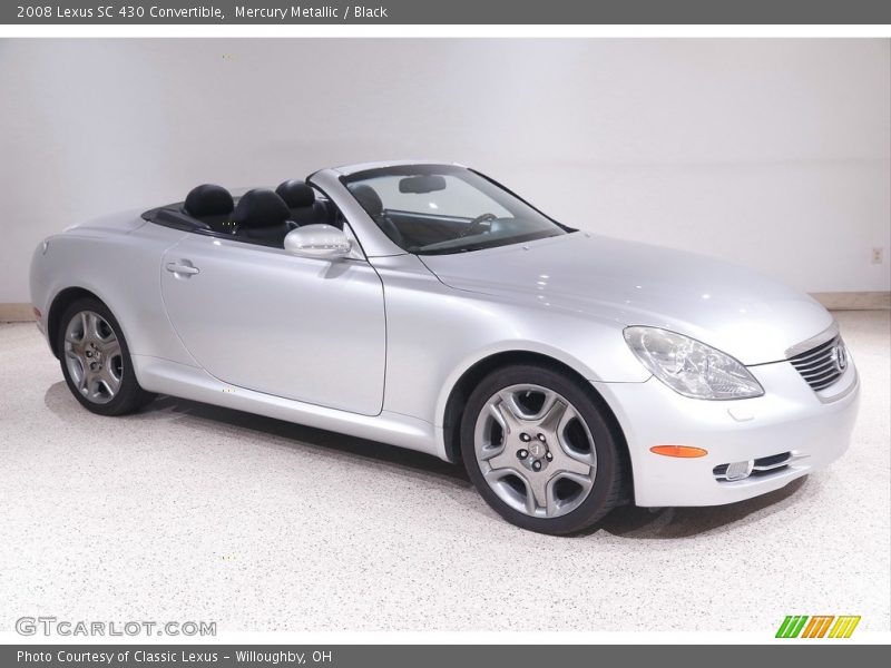 Mercury Metallic / Black 2008 Lexus SC 430 Convertible