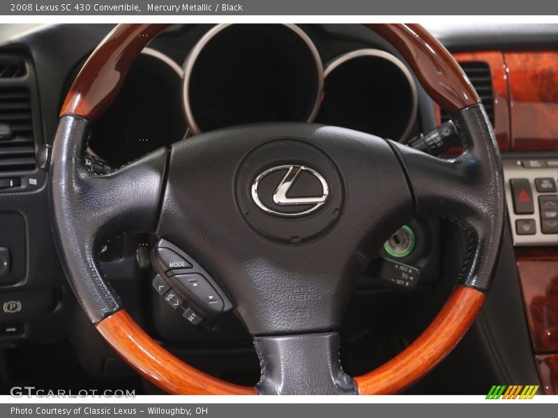Mercury Metallic / Black 2008 Lexus SC 430 Convertible