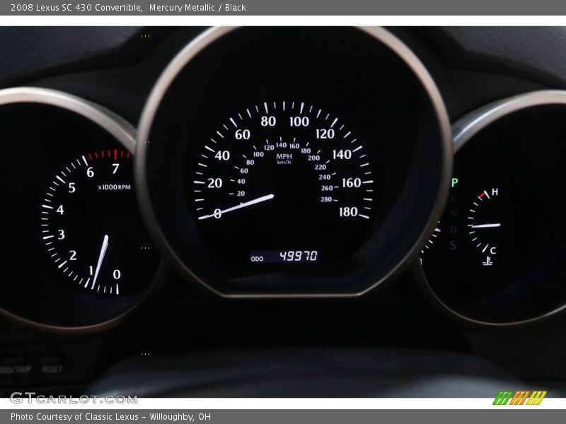 Mercury Metallic / Black 2008 Lexus SC 430 Convertible